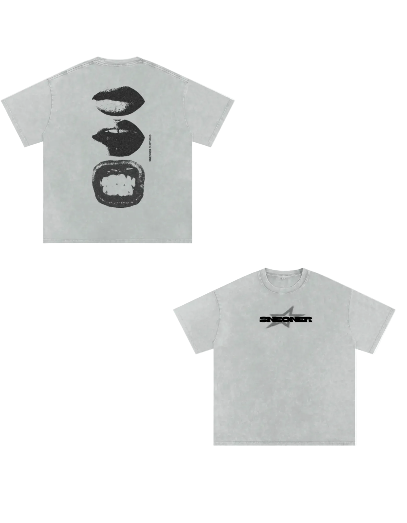 White Tee with lips tshirt