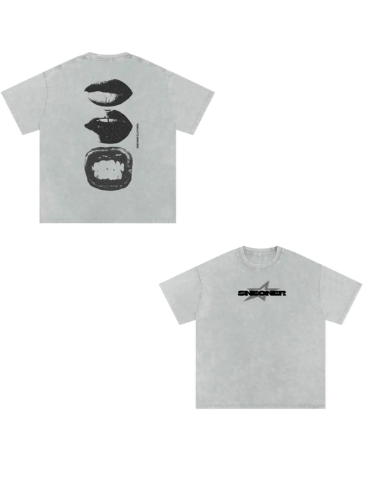 White Tee with lips tshirt