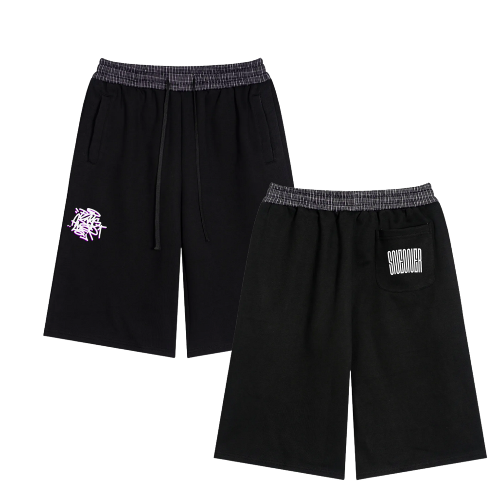 Baggy Plaid SweatShorts