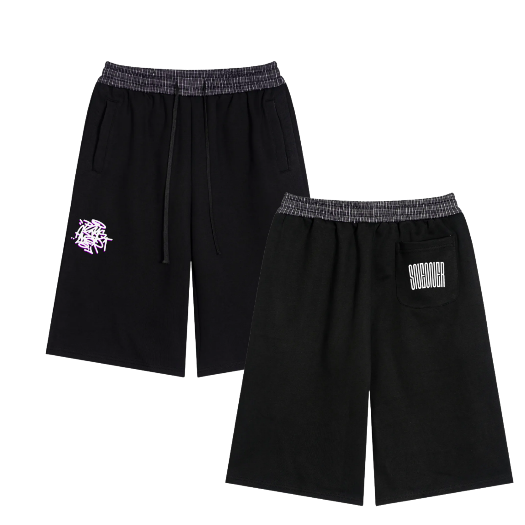 Baggy Plaid SweatShorts