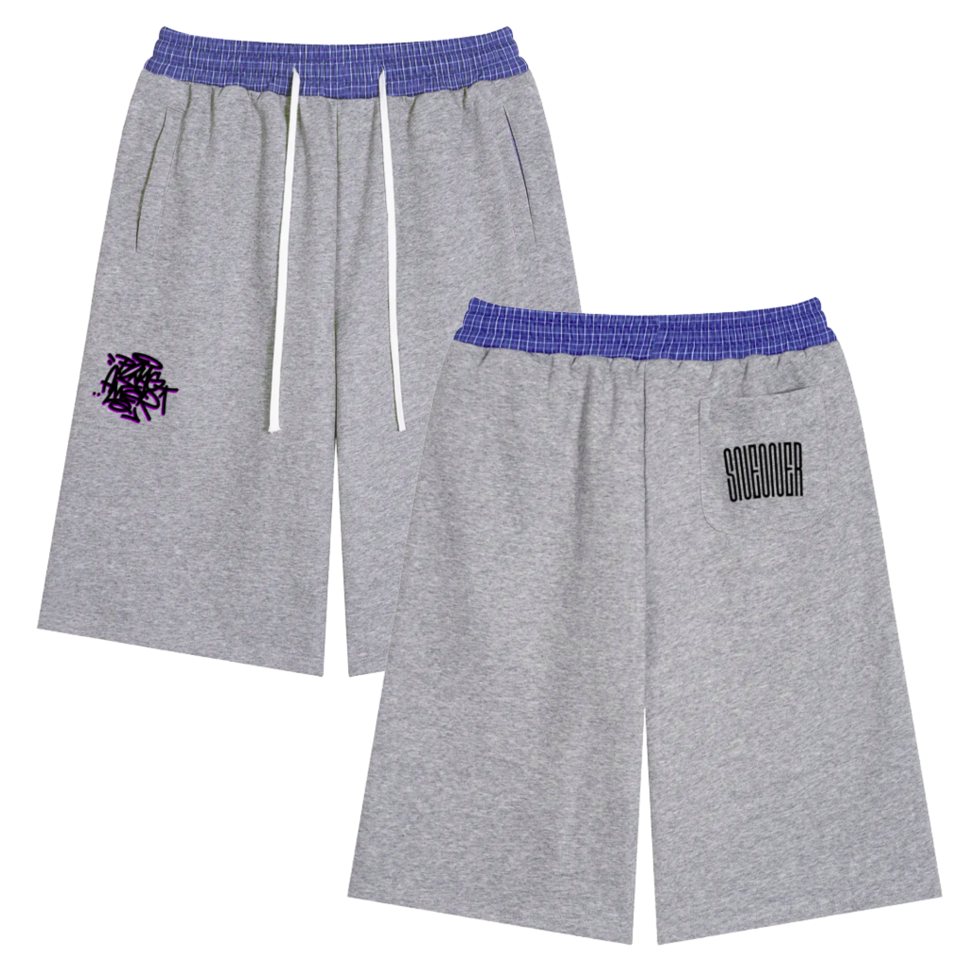Baggy Plaid SweatShorts